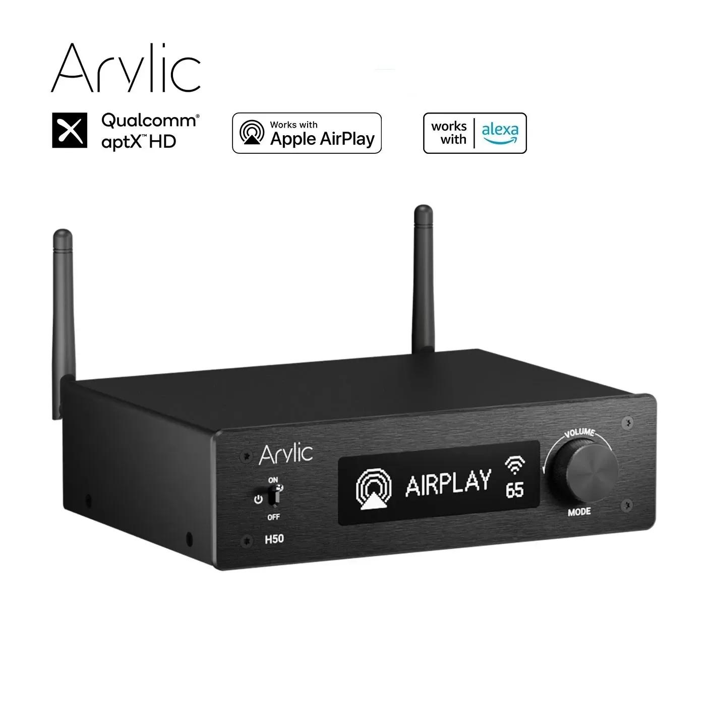 Arylic H50 Airplay2  ׷ HiFi ׷ , ES9023P ̹ DAC, QCC3040,  5.2, aptX HD, ˷ Բ ۵, 50 Wx2 ׷